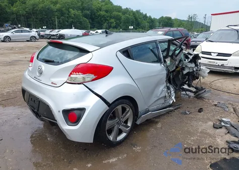 2013 Hyundai Veloster Turbo W/Blue из США, поврежденный, VIN KMHTC6AE1DU103388